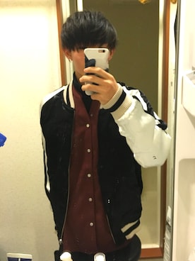 「ユナイテッドアローズ」｜「アイテム（ブルゾン）」を使った、コッペパンさん（メンズ・165cm）の秋コーディネート