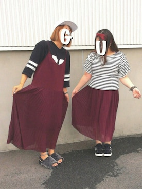 ☺︎︎GU桐生店☺︎︎さんのコーディネート