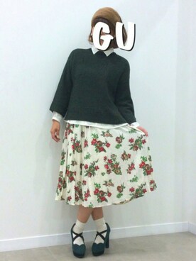 ☺︎︎GU桐生店☺︎︎さんのコーディネート