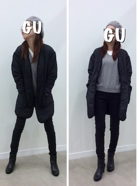 「カシミヤタッチ」｜☺︎︎GU桐生店☺︎︎さん（レディース・165cm）の秋コーディネート