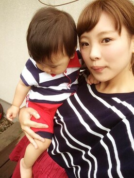 「Moujonjon（ムージョンジョン）のアイテム（ママ＆ベビー）」を使った、KAOPHONEさん（レディース・154cm）の冬コーディネート