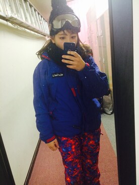 「WILD THINGS（ワイルドシングス）のアイテム（マウンテンパーカー）」を使った、KAOPHONEさん（レディース・154cm）の冬コーディネート