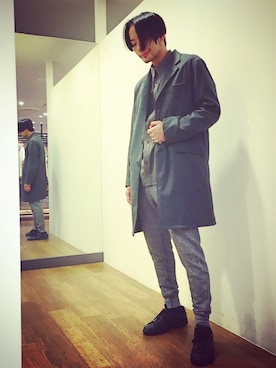 「SEVENDAYS=SUNDAY（セブンデイズサンデイ）のアイテム（モッズコート）」を使った、higucciさん（メンズ・174cm）の秋コーディネート