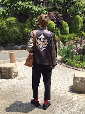 「空ku（クウ）のアイテム」を使った、sssてぃんたさん（メンズ・176cm）の春コーディネート