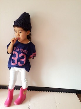 「putiton（プットイットオン）のアイテム」を使った、☺︎ひないろ☺︎さん（キッズ・90cm）の夏コーディネート