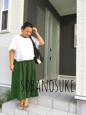 「アイテム（ボストンバッグ）」を使った、☁︎•ꇵ͒•`s☺︎+sa*॰¨̮さん（レディース・153cm・30代）の夏コーディネート