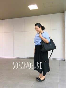 「アイテム（ボストンバッグ）」を使った、☁︎•ꇵ͒•`s☺︎+sa*॰¨̮さん（レディース・153cm・30代）の夏コーディネート