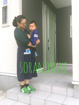 「アイテム（アクセサリー、パープル系）」を使った、☁︎•ꇵ͒•`s☺︎+sa*॰¨̮さん（レディース・153cm）の秋コーディネート