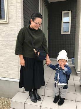 「アイテム（ピアス（両耳用））」を使った、☁︎•ꇵ͒•`s☺︎+sa*॰¨̮さん（レディース・153cm・30代）の秋コーディネート
