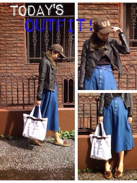「Marc by Marc Jacobs（マークバイマークジェイコブス）のアイテム（バッグ）」を使った、uca.さん（レディース・163cm）の秋コーディネート