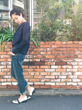 「ボーイフレンドデニム」｜uca.さん（レディース・163cm）の冬コーディネート