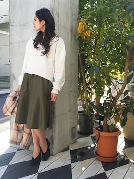 「アイテム（Tシャツ/カットソー、その他）」を使った、uca.さん（レディース・163cm）の冬コーディネート