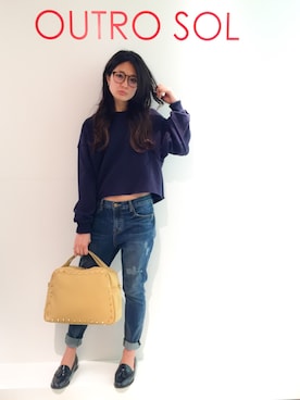 「ストリートカジュアル」｜「アイテム（その他シューズ）」を使った、uca.さん（レディース・163cm）の春コーディネート