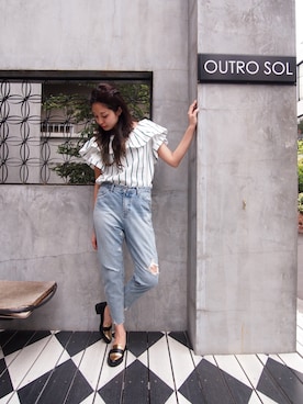 「アイテム（パンプス）」を使った、uca.さん（レディース・163cm）の春コーディネート