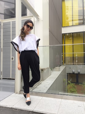 「アイテム（サンダル）」を使った、uca.さん（レディース・163cm）の春コーディネート