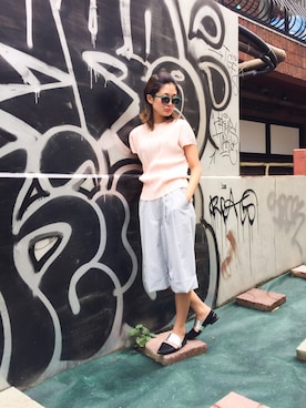 「ワイドシルエット」｜uca.さん（レディース・163cm）の夏コーディネート