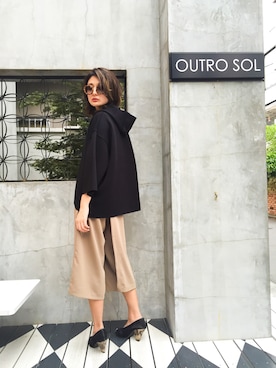 「ガウチョパンツ」｜uca.さん（レディース・163cm）の秋コーディネート