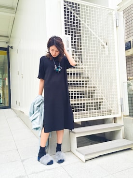 「アイテム（ワンピース、その他）」を使った、uca.さん（レディース・163cm）の秋コーディネート