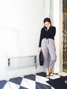 「OUTRO SOL（アウトロ ソル）のアイテム」を使った、uca.さん（レディース・163cm）の秋コーディネート