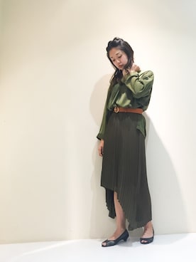 「スキッパーシャツ」｜uca.さん（レディース・163cm）の秋コーディネート