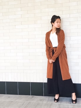 「テラコッタ」｜uca.さん（レディース・163cm）の秋コーディネート
