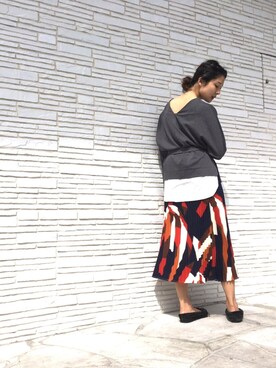 「プリーツ」｜uca.さん（レディース・163cm）の秋コーディネート