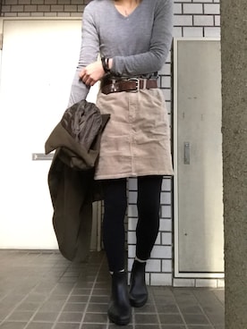 「nappalm（ナップパーム）のアイテム」を使った、ミズヤコトホさん（レディース・156cm）の秋コーディネート