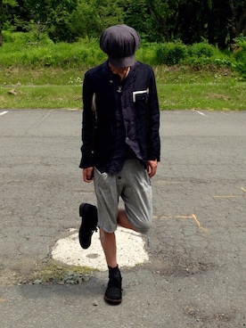 「TAKAHIROMIYASHITATheSoloIst.（タカヒロミヤシタザソロイスト）のアイテム（キャスケット）」を使った、keiGさん（メンズ・175cm）の夏コーディネート