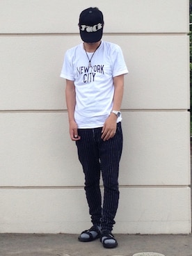 「TAKAHIROMIYASHITATheSoloIst.（タカヒロミヤシタザソロイスト）のアイテム（その他パンツ）」を使った、keiGさん（メンズ・175cm）の夏コーディネート