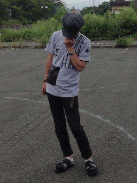 「n(n)（エヌエヌ）のアイテム」を使った、keiGさん（メンズ・175cm）の夏コーディネート