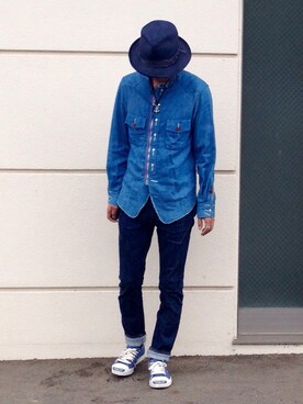 「TAKAHIROMIYASHITATheSoloIst.（タカヒロミヤシタザソロイスト）のアイテム（ハット）」を使った、keiGさん（メンズ・175cm）の夏コーディネート