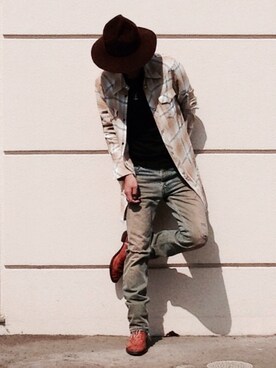 「n(n)（エヌエヌ）のアイテム」を使った、keiGさん（メンズ・175cm）の秋コーディネート