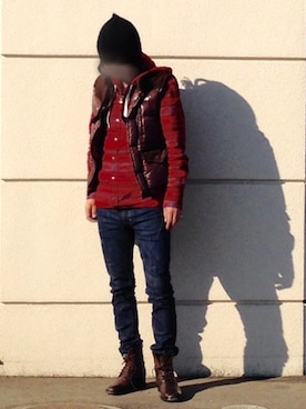 「n(n)（エヌエヌ）のアイテム」を使った、keiGさん（メンズ・175cm）の冬コーディネート