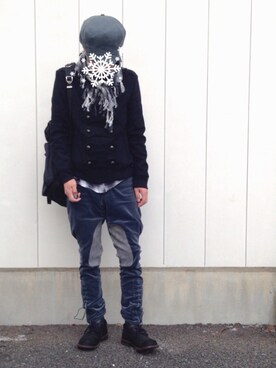 「NUMBER (N)INE（ナンバーナイン）のアイテム（その他アウター）」を使った、keiGさん（メンズ・175cm）の冬コーディネート