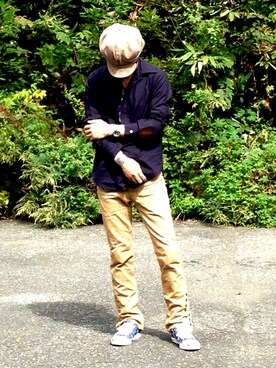 「TAKAHIROMIYASHITATheSoloIst.（タカヒロミヤシタザソロイスト）のアイテム（シャツ/ブラウス）」を使った、keiGさん（メンズ・175cm）の秋コーディネート