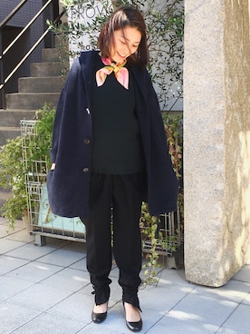 「HYKE」｜「アイテム（財布/小物）」を使った、yukikoさん（レディース・162cm）の秋コーディネート