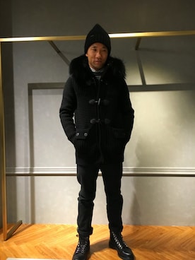 BARKバーク　ダッフルコート（黒 バーク (BARK)メンズ/ダッフルコートの通販 | YOOX(ユークス)