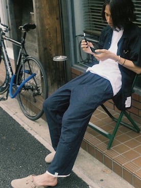 「NOWHAW（ノウハウ）のアイテム」を使った、momoretasuさん（メンズ・171cm）の夏コーディネート