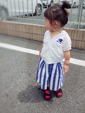 「セルフネイルのアイテム（その他、その他）」を使った、しづくさん（キッズ・80cm）の夏コーディネート