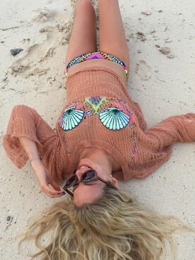 「WILDFOX（ワイルドフォックス）のアイテム（トップス）」を使った、ArielPecheさん（レディース・160cm）の夏コーディネート