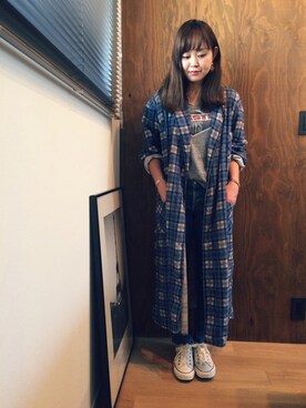 「シルバーバングル」｜「アイテム（ジャケット/アウター）」を使った、Hitomi Kitadaさん（レディース・161cm）の秋コーディネート
