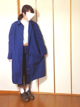 「アイテム（ステンカラーコート）」を使った、ひとみさん（レディース・160cm・10代）の春コーディネート