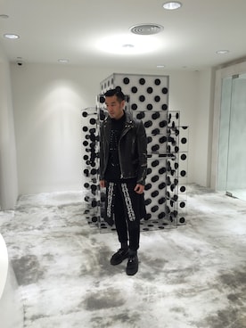 「LADMUSICIAN」｜「アイテム（ジャケット/アウター）」を使った、Sunny Lukさん（メンズ・178cm）の冬コーディネート