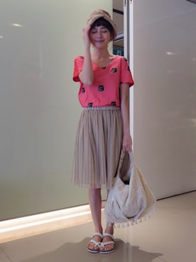 「skirt」｜「アイテム（キャップ）」を使った、Taylor Maさん（レディース・163cm）の夏コーディネート