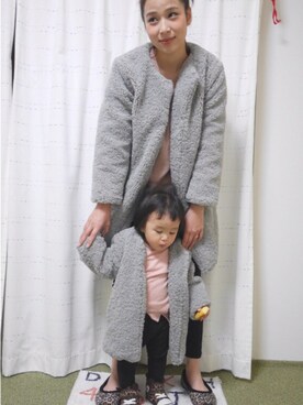 「AVAN LILY（アヴァンリリィ）のアイテム（ジャケット/アウター）」を使った、himariさん（キッズ・80cm）の冬コーディネート