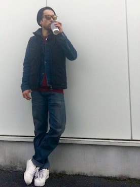 「DIESEL（ディーゼル）のアイテム（ダウンジャケット/コート）」を使った、TJ  さん（メンズ・175cm）の冬コーディネート