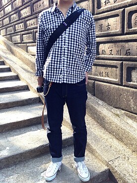 「コンバンース」｜ＹＵＲＮＯRさん（メンズ・169cm）の春コーディネート