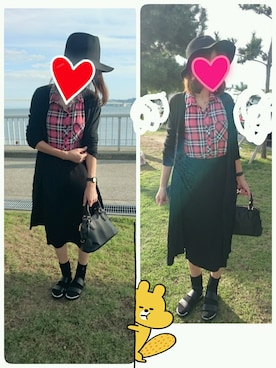 「ニットロングカーデ」｜ERさん（レディース・161cm）の秋コーディネート