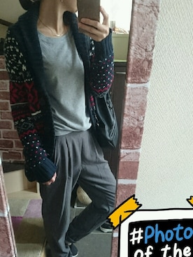 「カウチン」｜ERさん（レディース・161cm）の秋コーディネート