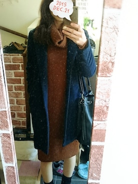 「アベイル」｜「アイテム（チェスターコート）」を使った、ERさん（レディース・161cm）の冬コーディネート